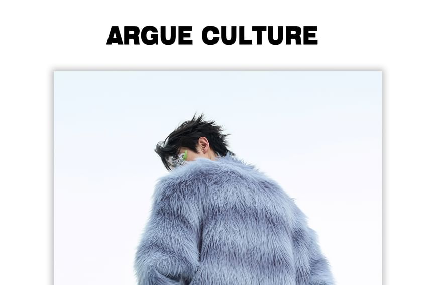 kooklay - V-hals tweekleurige pluizige cardigan