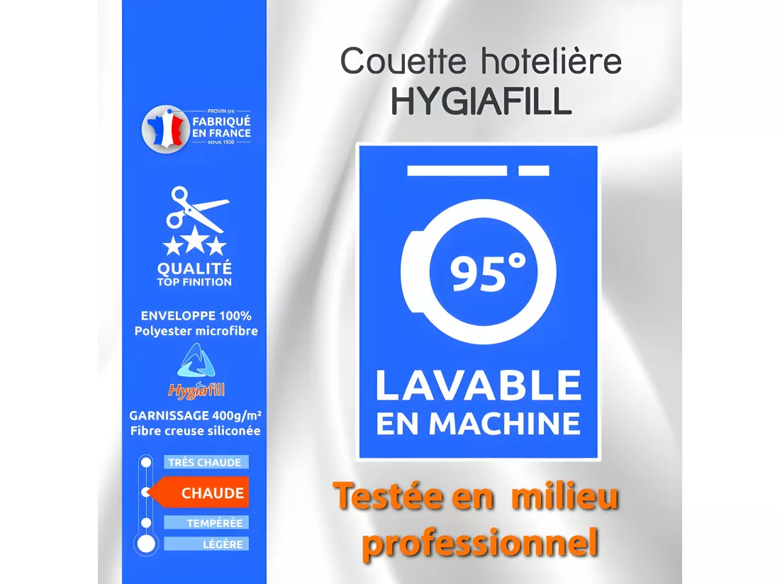Couette Hotelière Hygiafill 240 X 260 Cm Pour Lit 