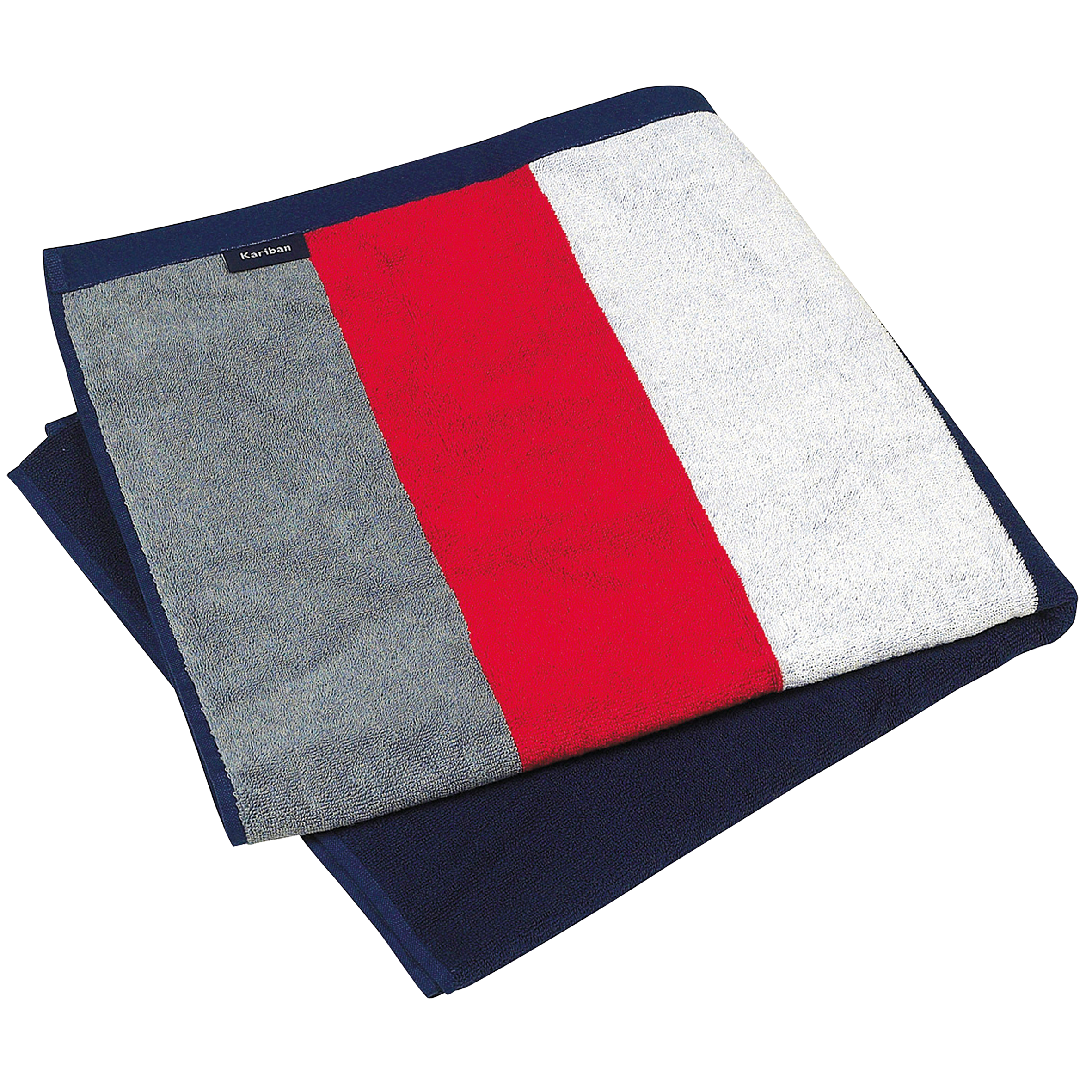 Kariban K121 - Serviette de Plage Rayée en Velours de Coton