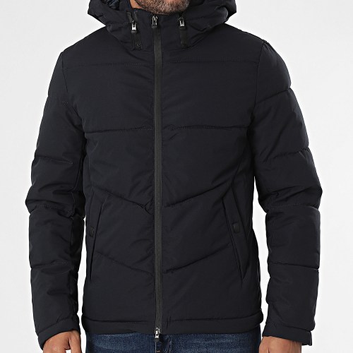 Doudoune Capuche Bleu Marine