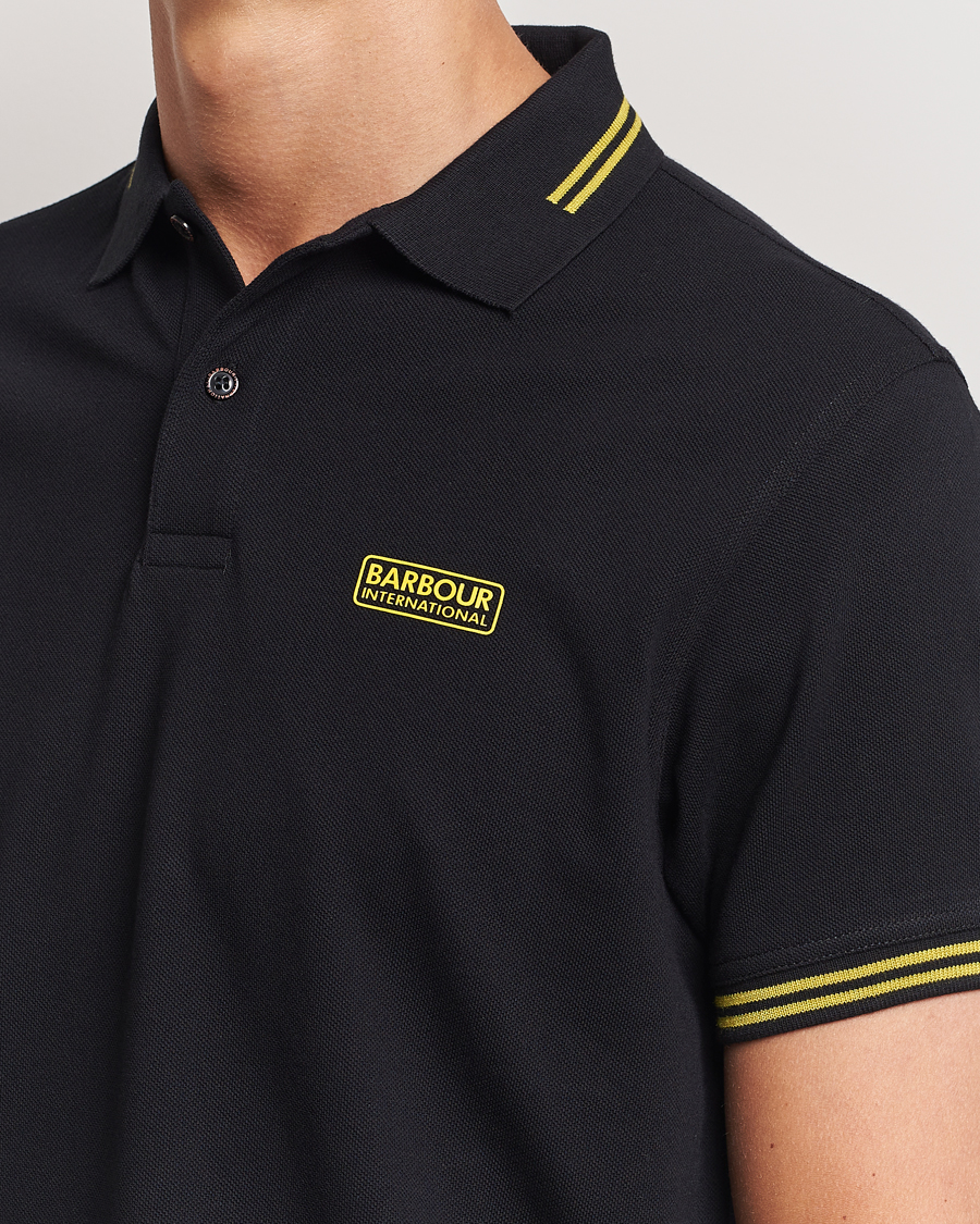 Barbour International Essential Tipped Polo Black