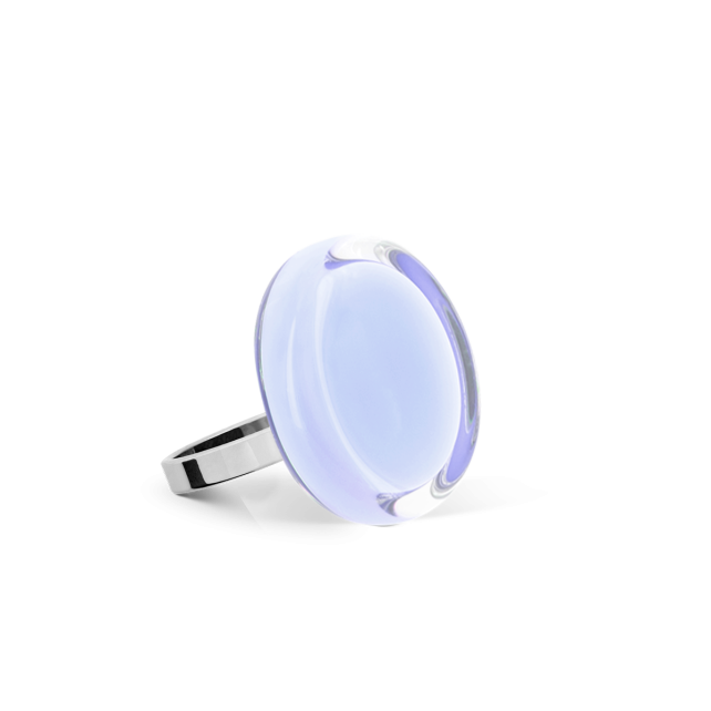Bague en verre soufflé - Cachou Nano Pastel