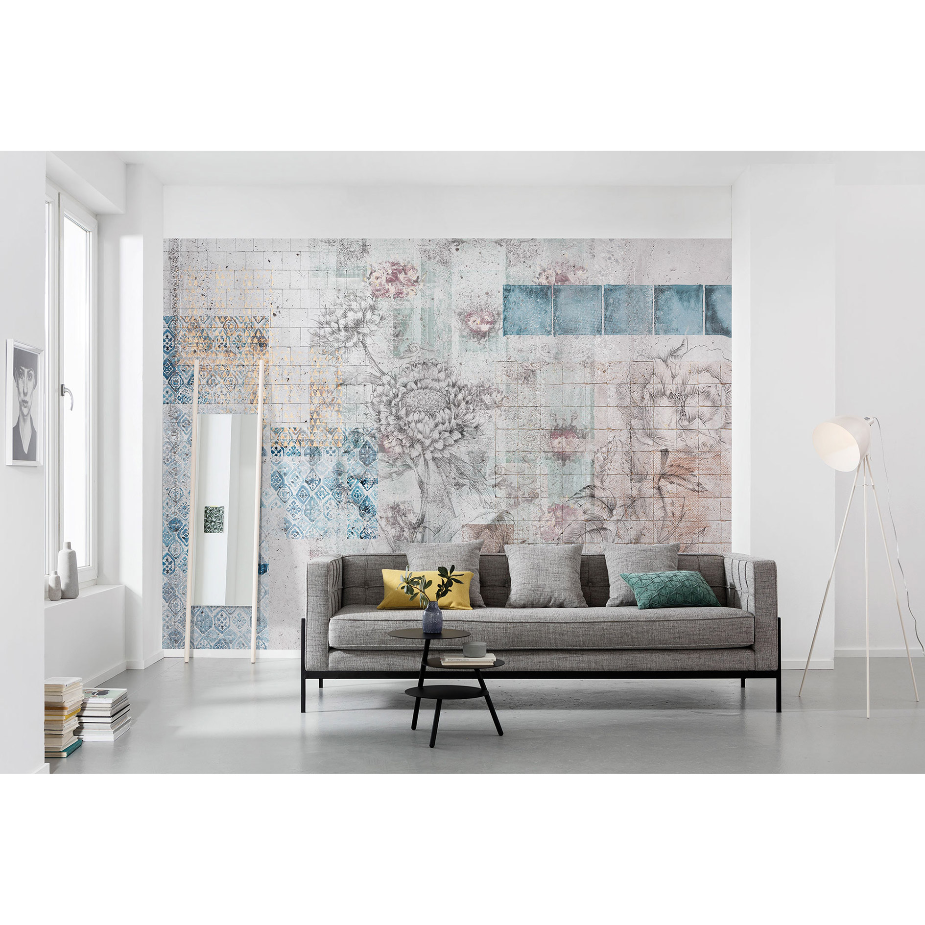 Vlies-Fototapete PATCHES - bunt - 400x260 cm