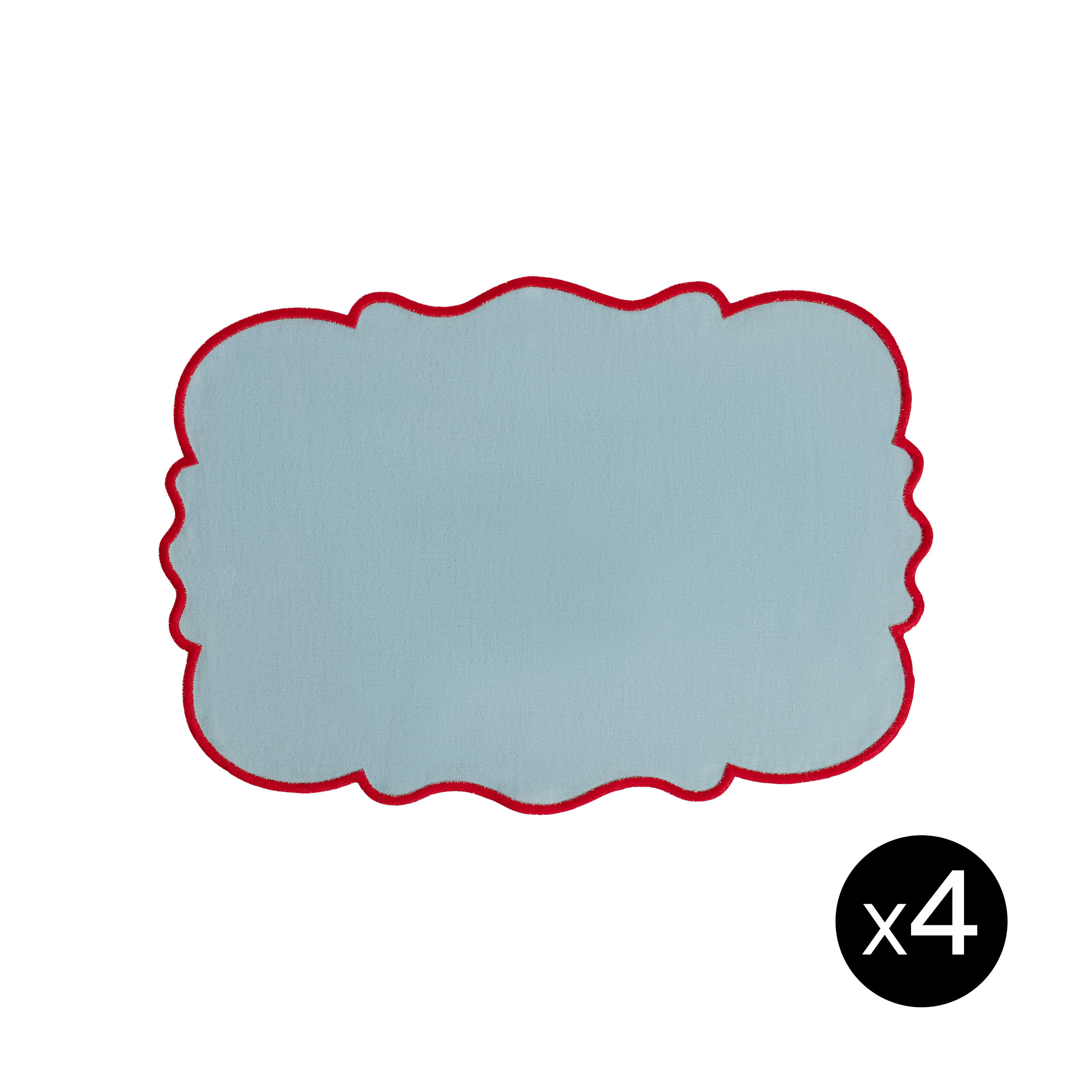 SMERLO - Set de table tissu | Bleu