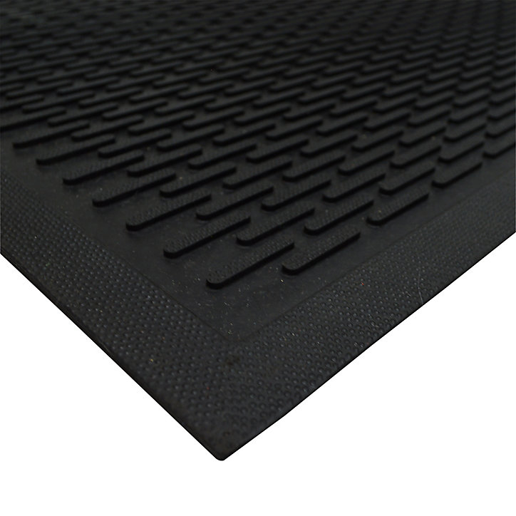 Tapis d'entrée caoutchouc GoodHome L.45 x l.75 cm