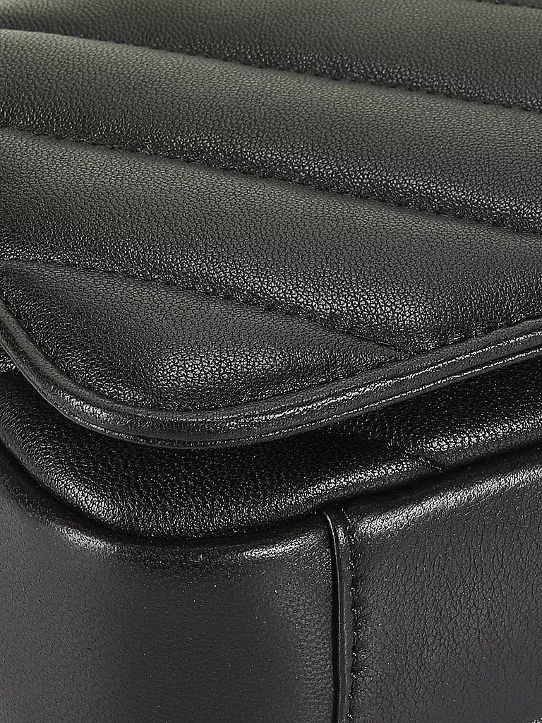LES VISIONNAIRES Ledertasche - Umhängetasche EMILY QUILTING schwarz
