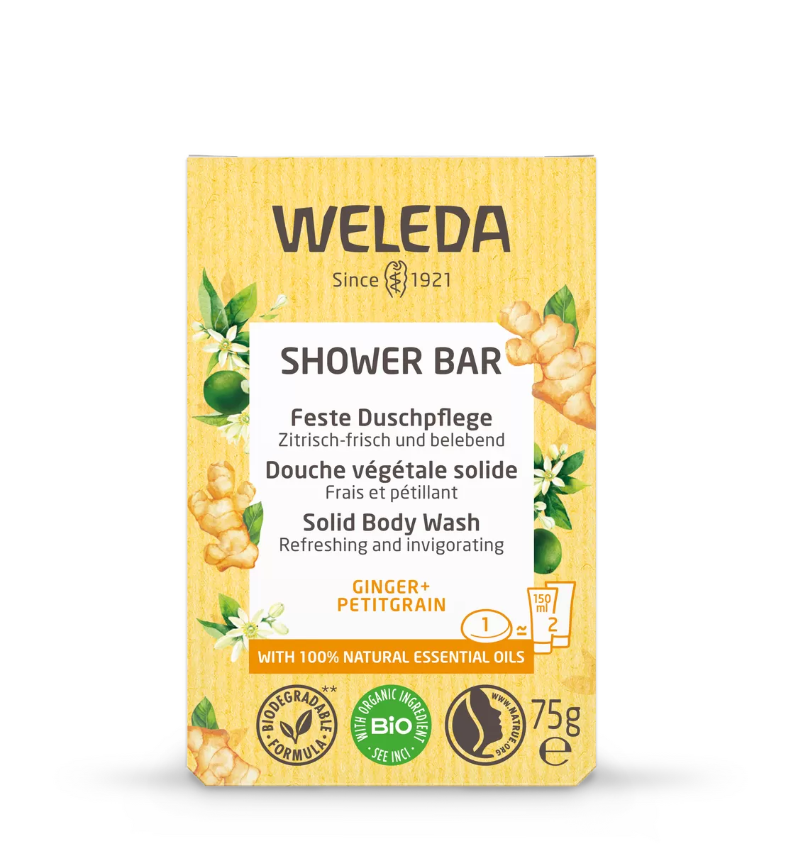 Weleda Shower Bar Ginger - 75 g.