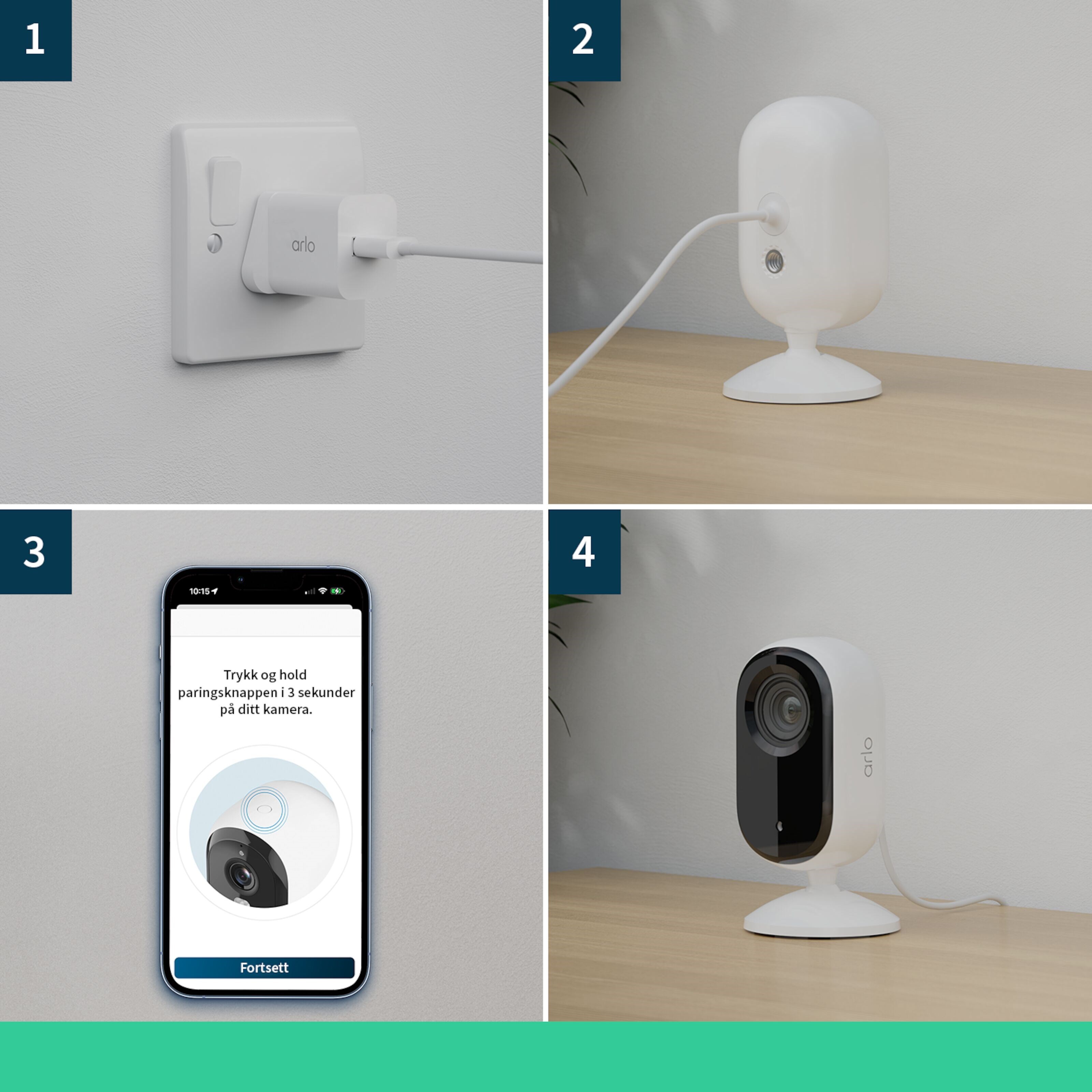 Arlo Essential 2K Innendørskamera 2-pk.
