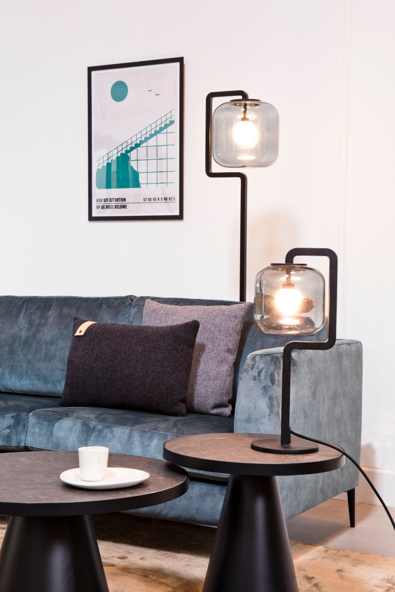 Leeds Salontafel - Ø45 cm - Zwart Keramiek