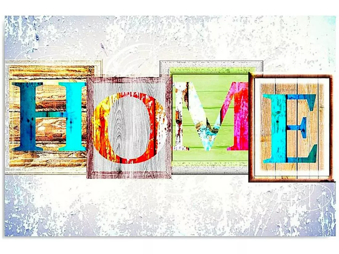 Tableau la maison d'inscription - 120 x 80 cm