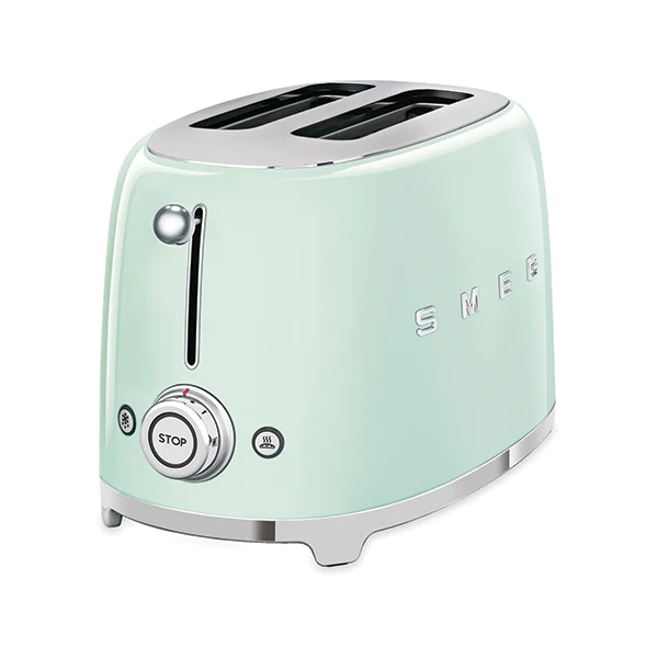 Toaster 2 tranches vert d'eau 950 W TSF01PGEU Smeg