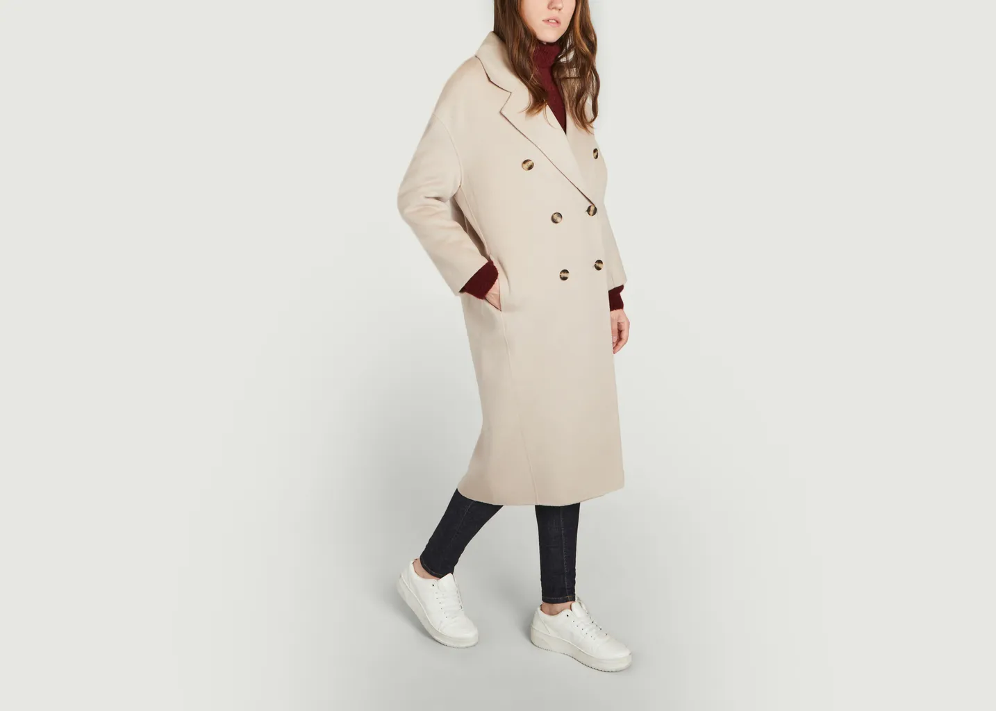 Manteau droit à double boutonnage Dadoulove American Vintage