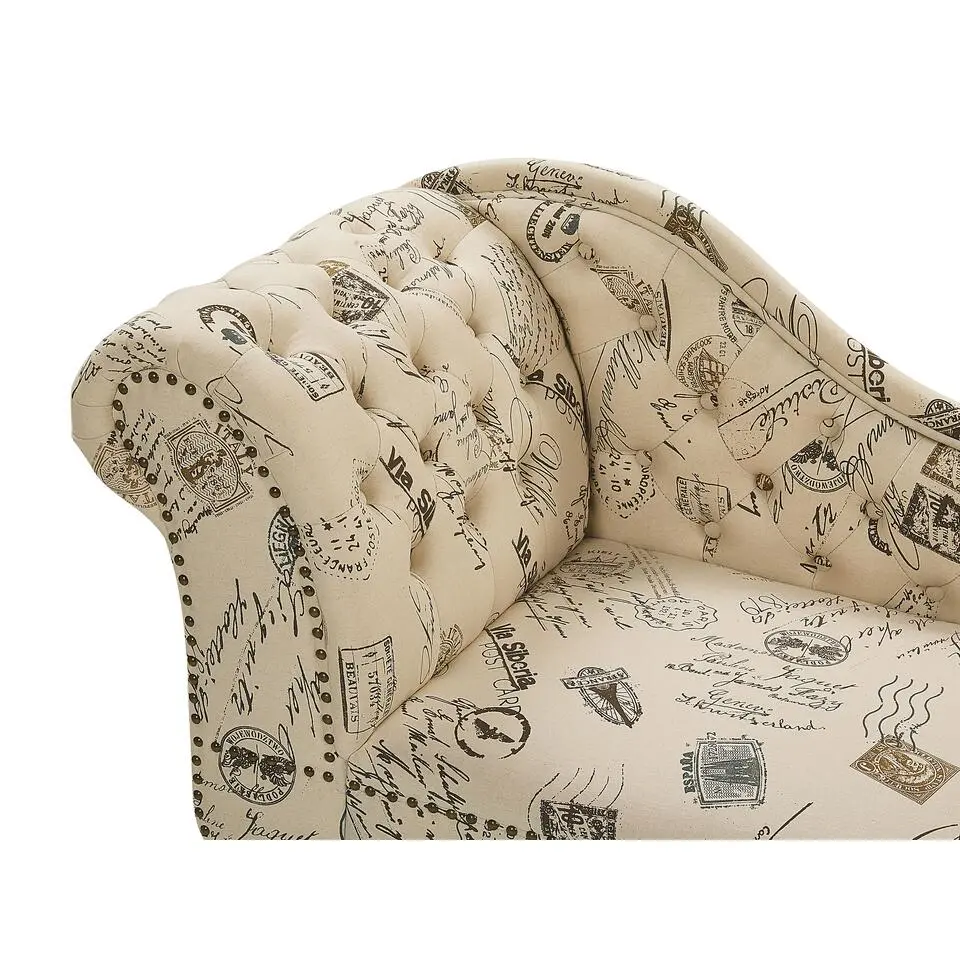 NIMES - Chaise longue - Beige - Linkerzijde - Polyester