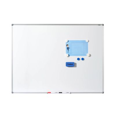 DAHLE - Tableau blanc laqué 120 x 180 cm - magnétique - cadre alu renforcé