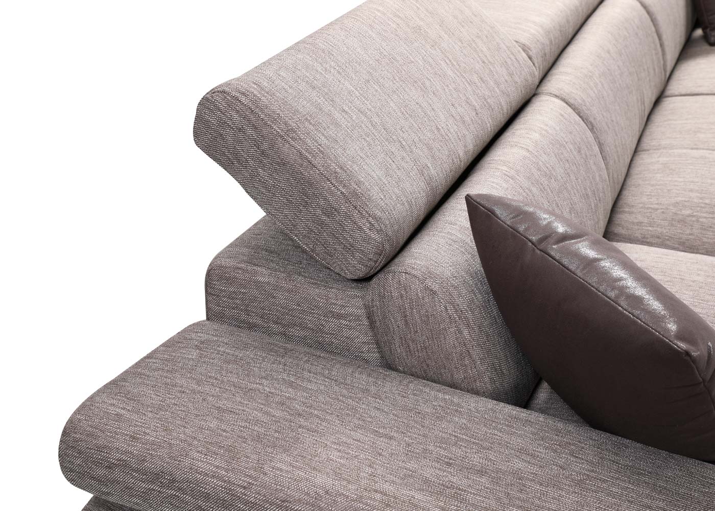 Sofa MCW-H92, Couch Ecksofa L-Form 3-Sitzer, Liegefläche 300cm ~ rechts, braun