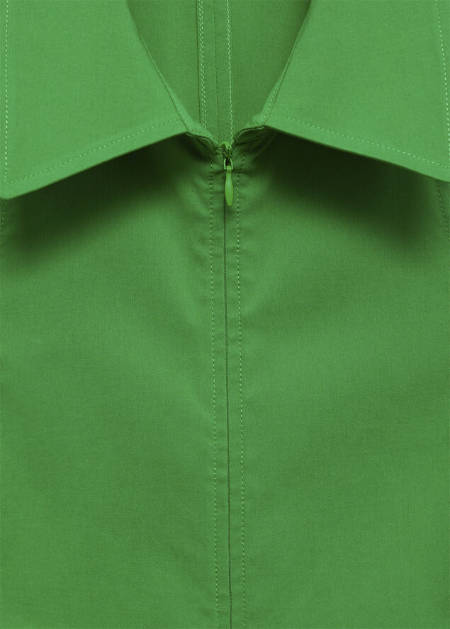 MANGO Zipper shirt dress Green