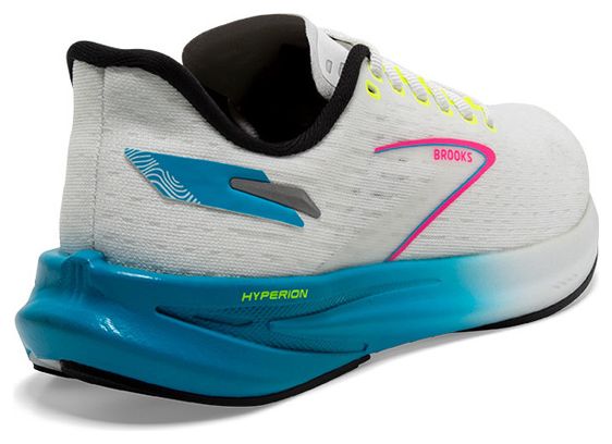 Chaussures Running Brooks Hyperion Blanc Bleu Femme