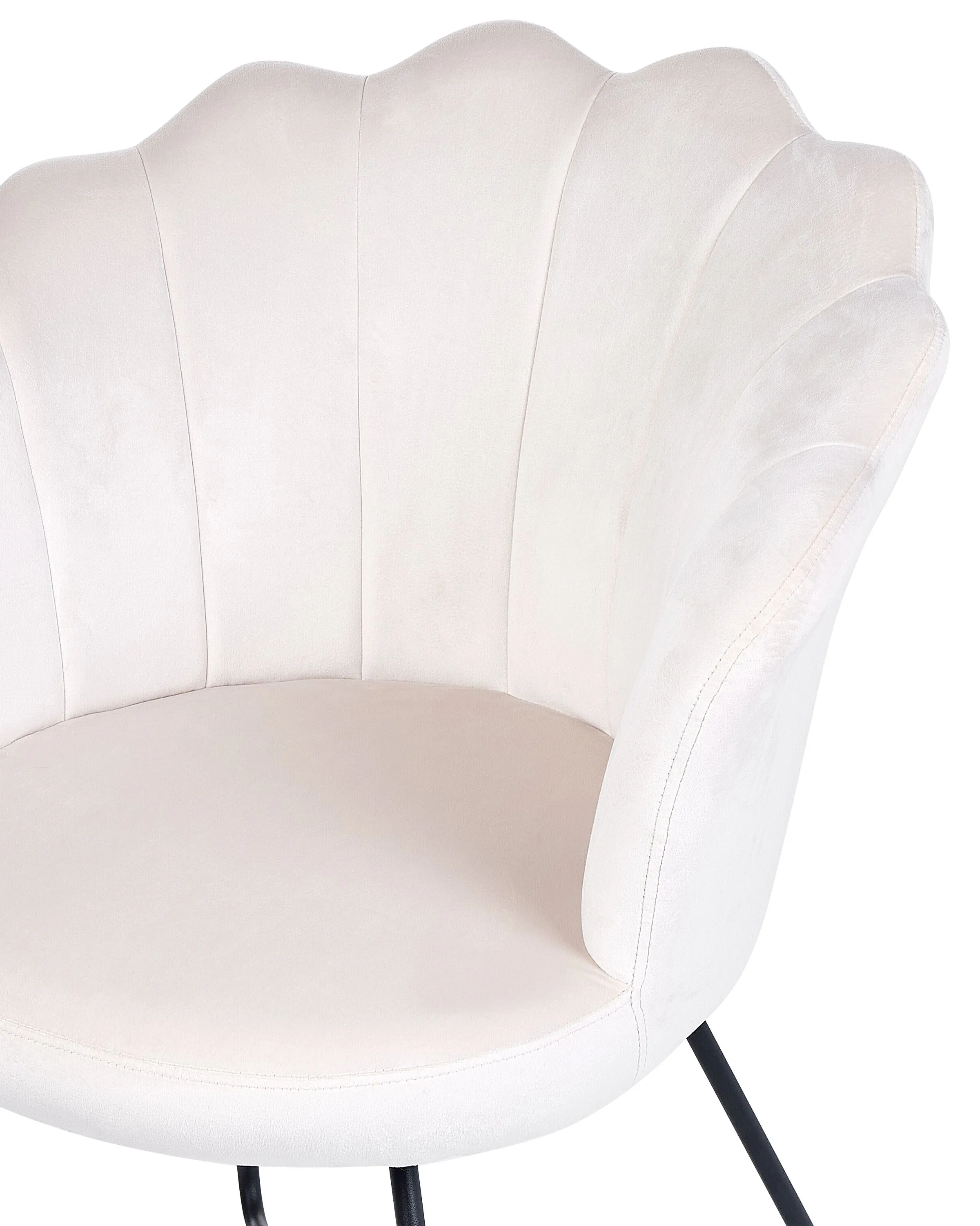 Fauteuil LOVELOCK Fluweel Gebroken wit