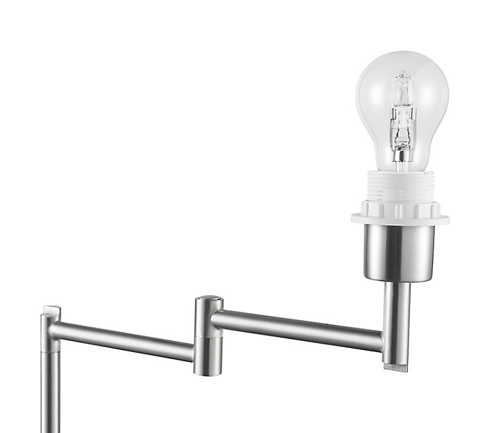 Pied de lampe à poser Jabisen orientable E27 argent