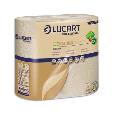 Lucart Professional EcoNatural - 2 Rouleaux d'essuie-tout - 150 feuilles