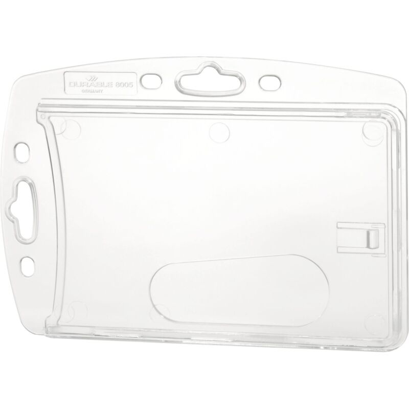 Badge rigide Durable sans pince clip 54 x 85 mm pour 1 carte - Boîte de 10