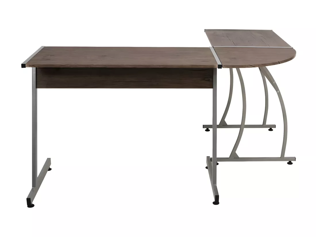 Bureau d'angle marron bois d'ingénierie
