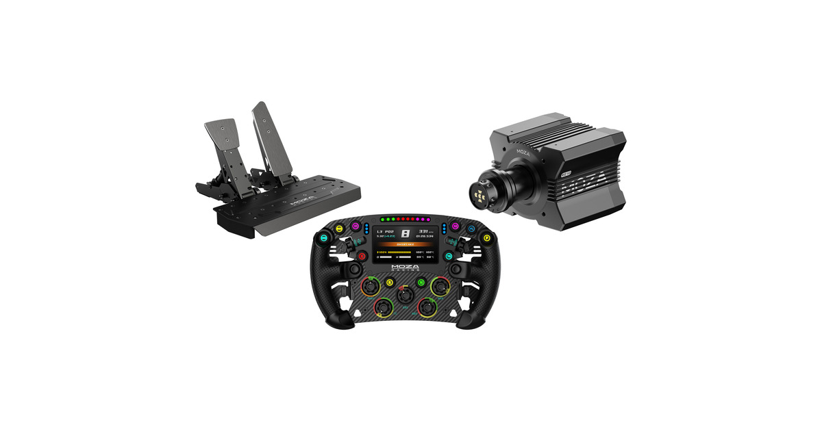MOZAR12 V2 + FSR 2 + SR-P bundel  (Zwart, Basis, stuur en pedalen)