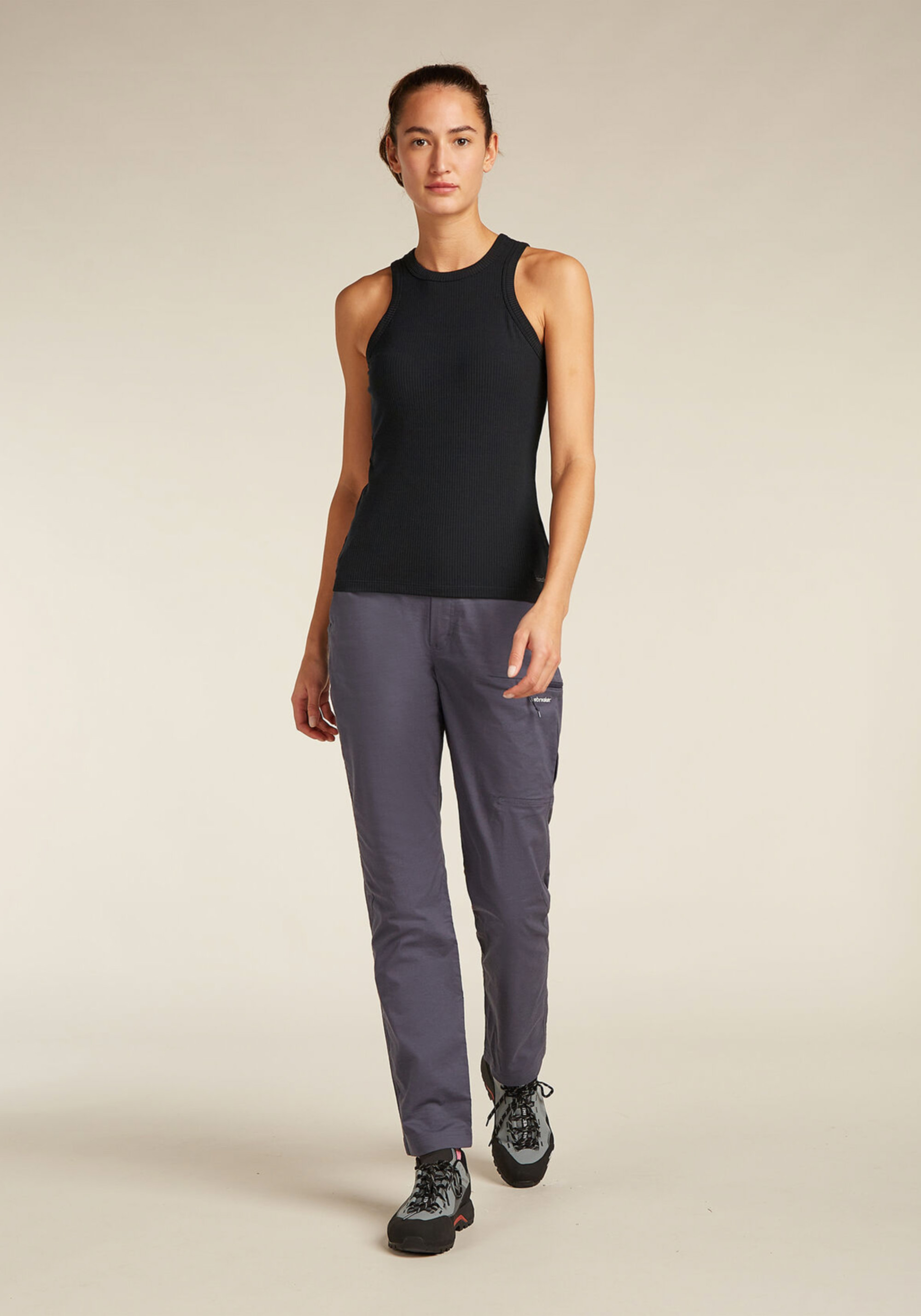Icebreaker Tanktop Mer Rib Lotus Tank Black