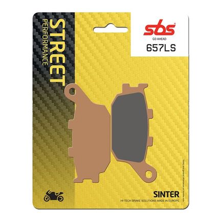 Plaquettes de freins SBS 657LS Sinter Métal Fritté arrière (Spécial ABS selon modèle)