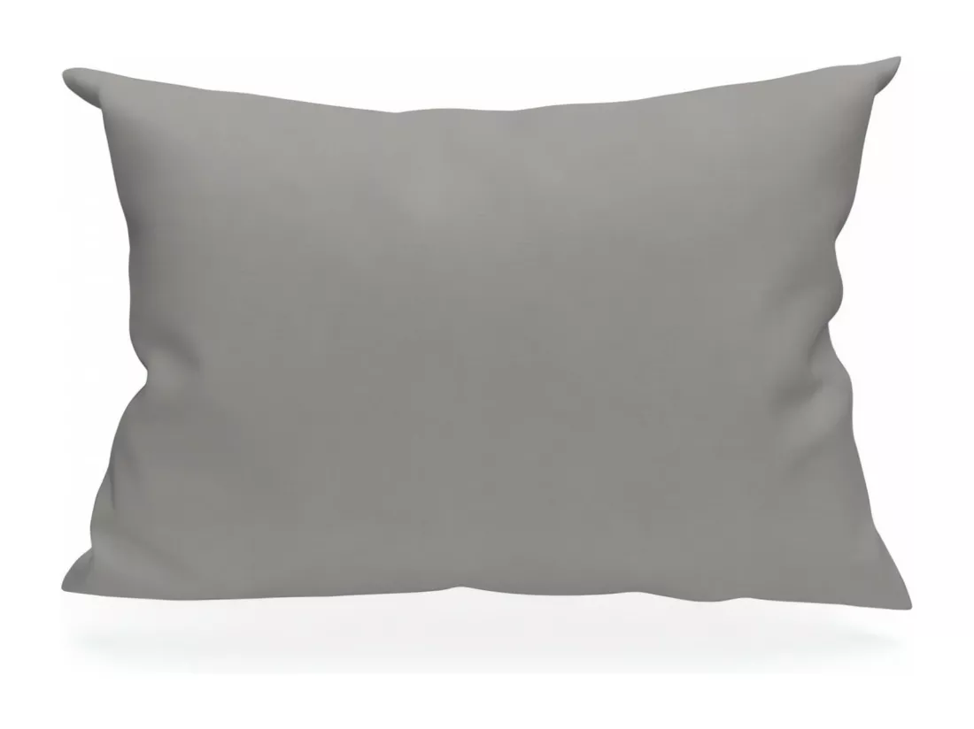 Taie d'oreiller rectangle US 50x75 cm en coton uni 57 Fils SOLEIL D'OCRE gris