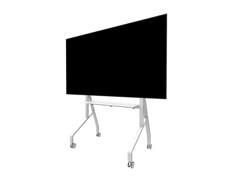 Neomounts Move Go FL50-525WH1 - Vogn med hjul - for fladt panel - låsbar - stål - hvid - skærmstørrelse: 55