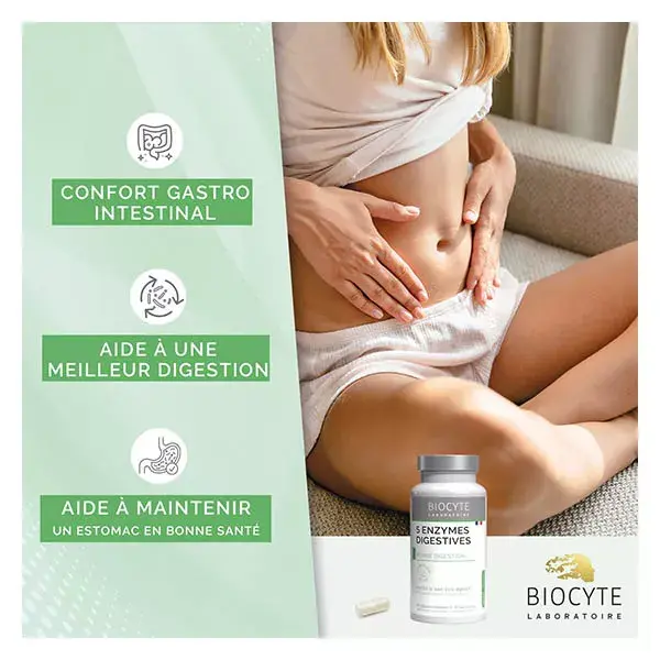Biocyte 5 Enzymes Digestives Bonne Digestion 60 Gélules