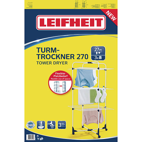 Leifheit Tower 270 tørrestativ