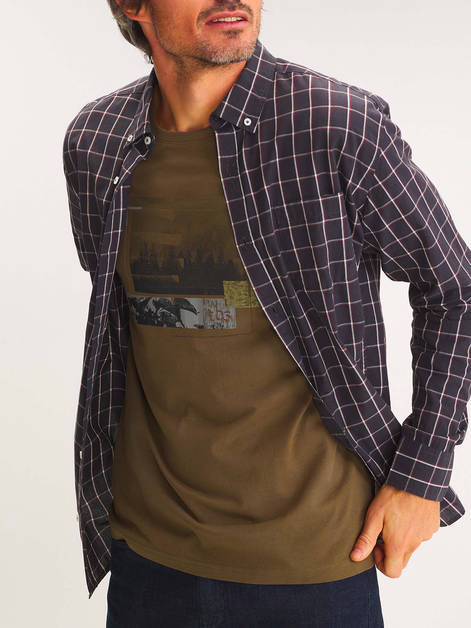 Chemise Homme A Carreaux Noir