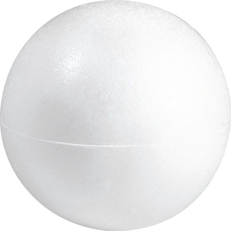 Piepschuim bol/bal - wit - D15 cm - 2 halve schalen - hol - hobby/DIY materiaal - Knutselen