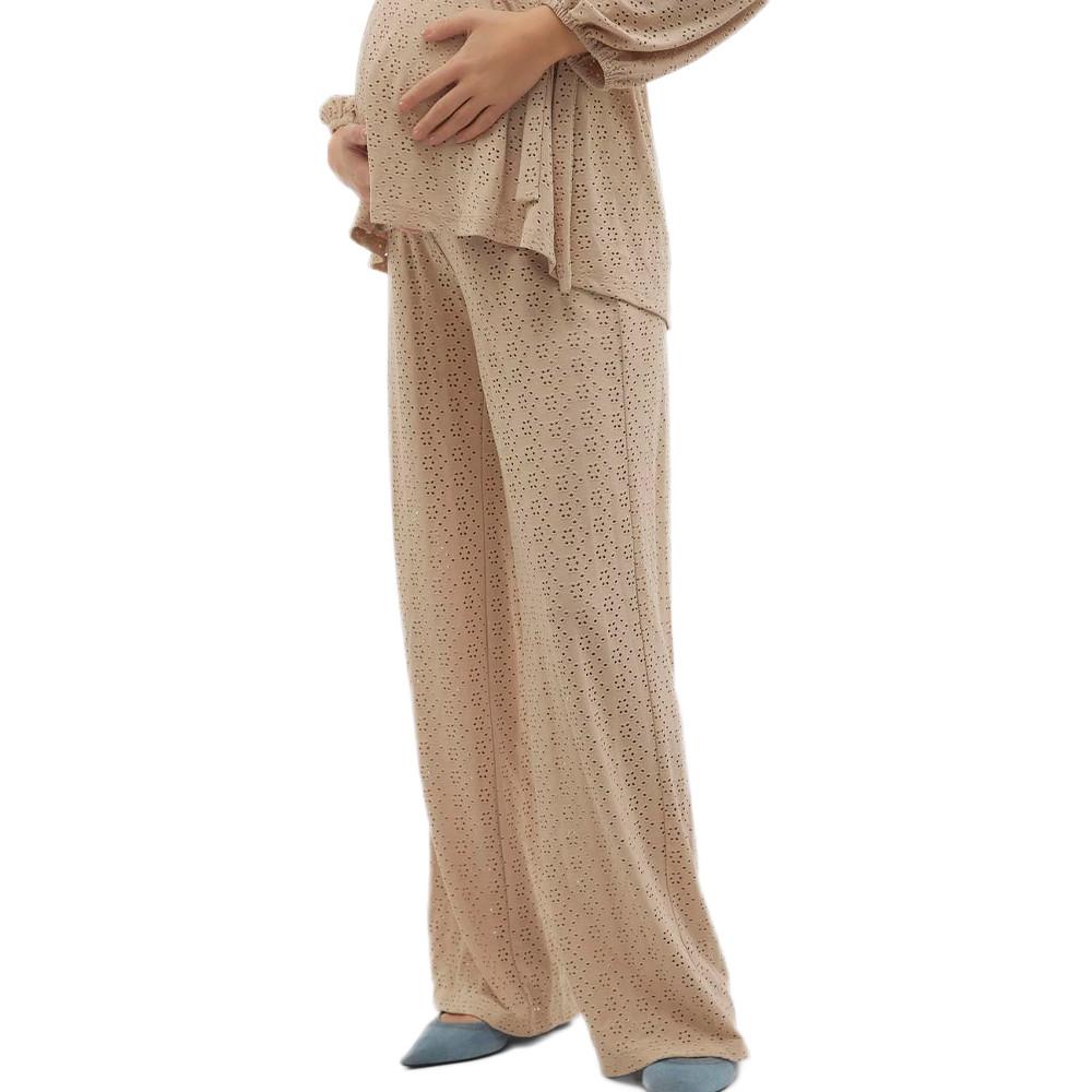 Mamalicious Pantalon Beige Femme Mamalicious Mangie