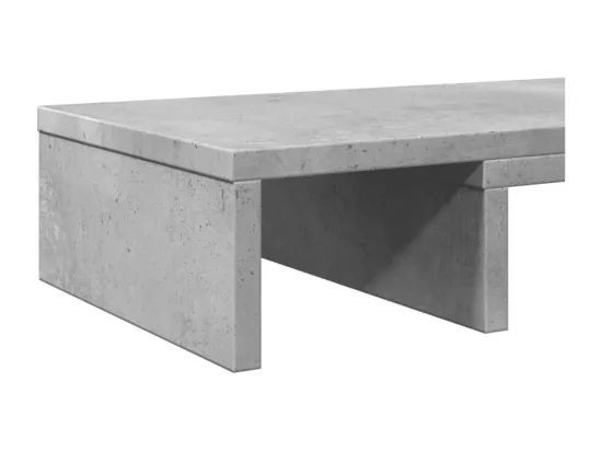 Support de moniteur réglable gris béton bois d'ingénierie