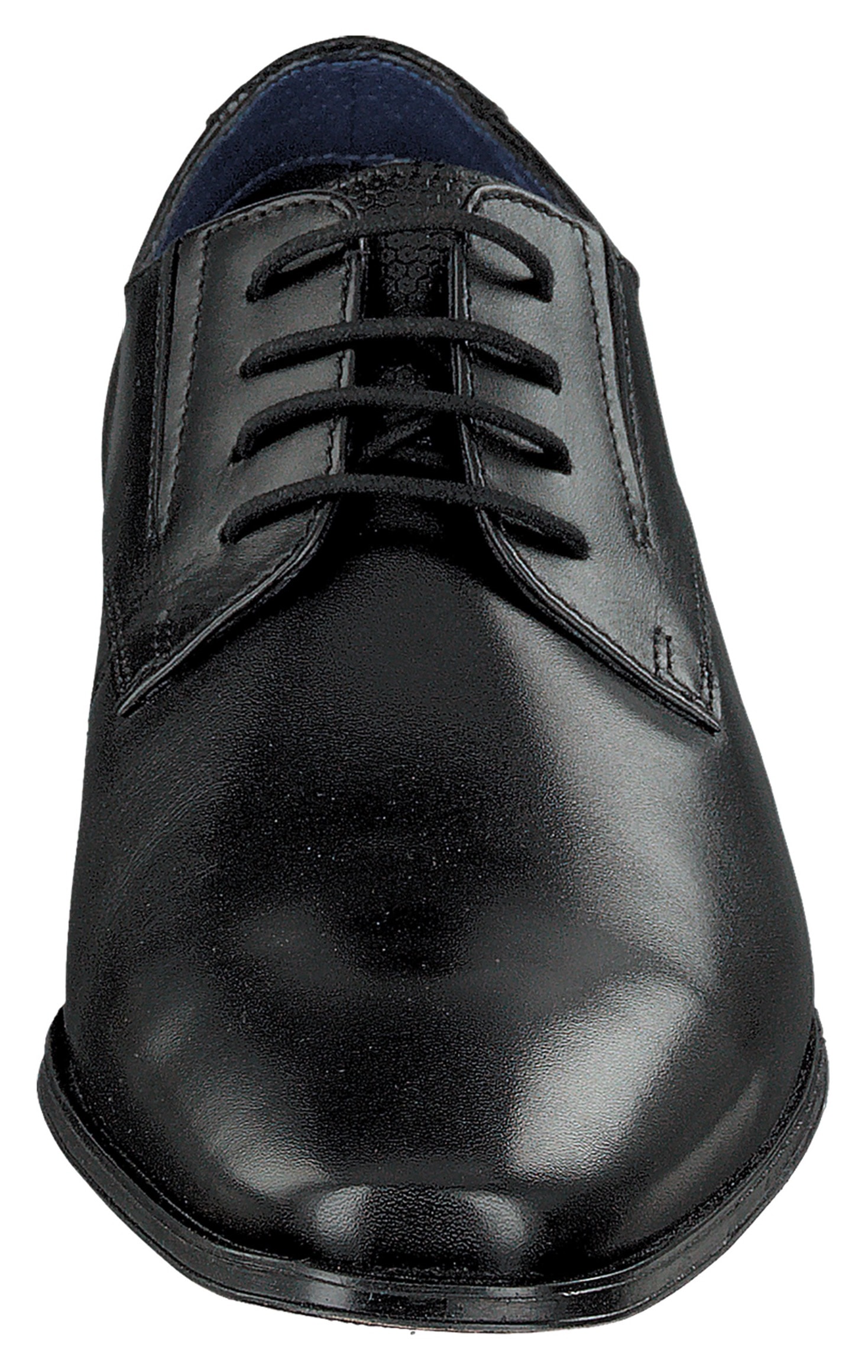 bugatti Schnürschuh  , Blockabsatz, Abendschuh, Festtagsschuh mit Logoprägung an der Ferse