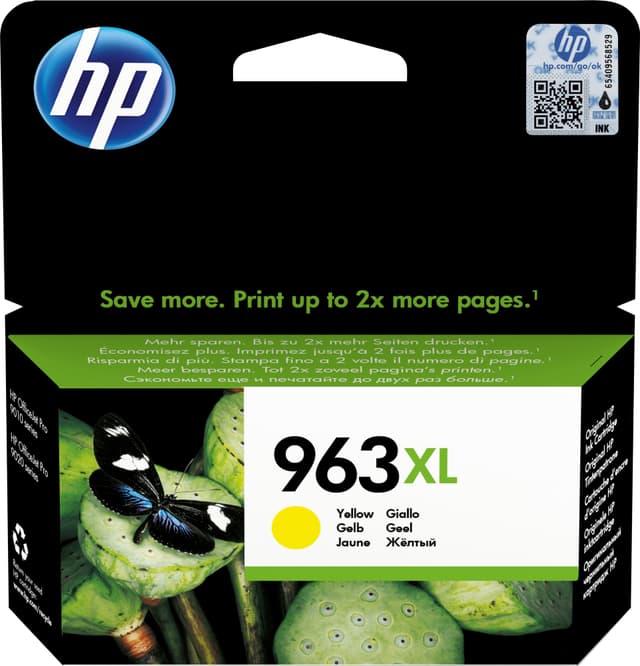 HP 963 XL gul højtydende blækpatron