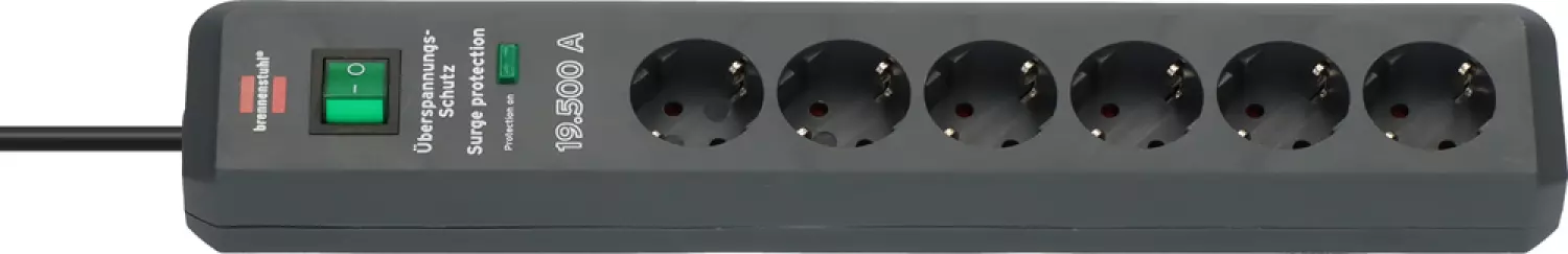 Brennenstuhl 1159540366 6 voudige Stekkerdoos met overspanningsbeveiliging - 3500W - 2m