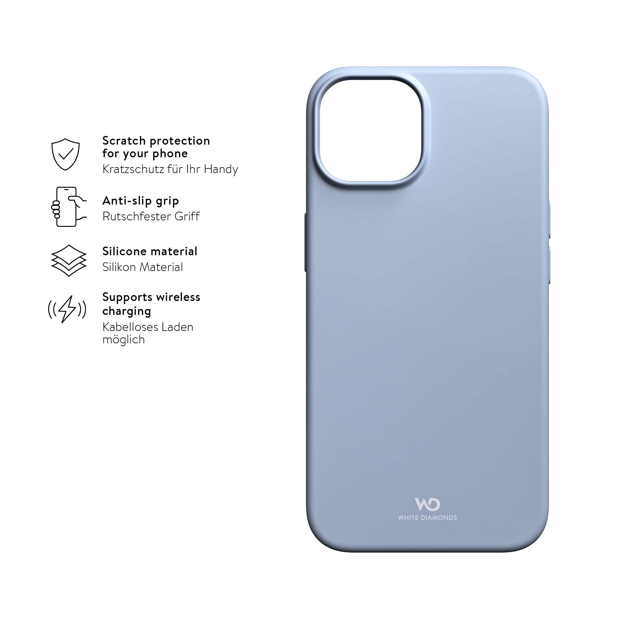 iPhone 14 Urban Case Silikon Cover Hülle (1501FIT65) - Light Blue