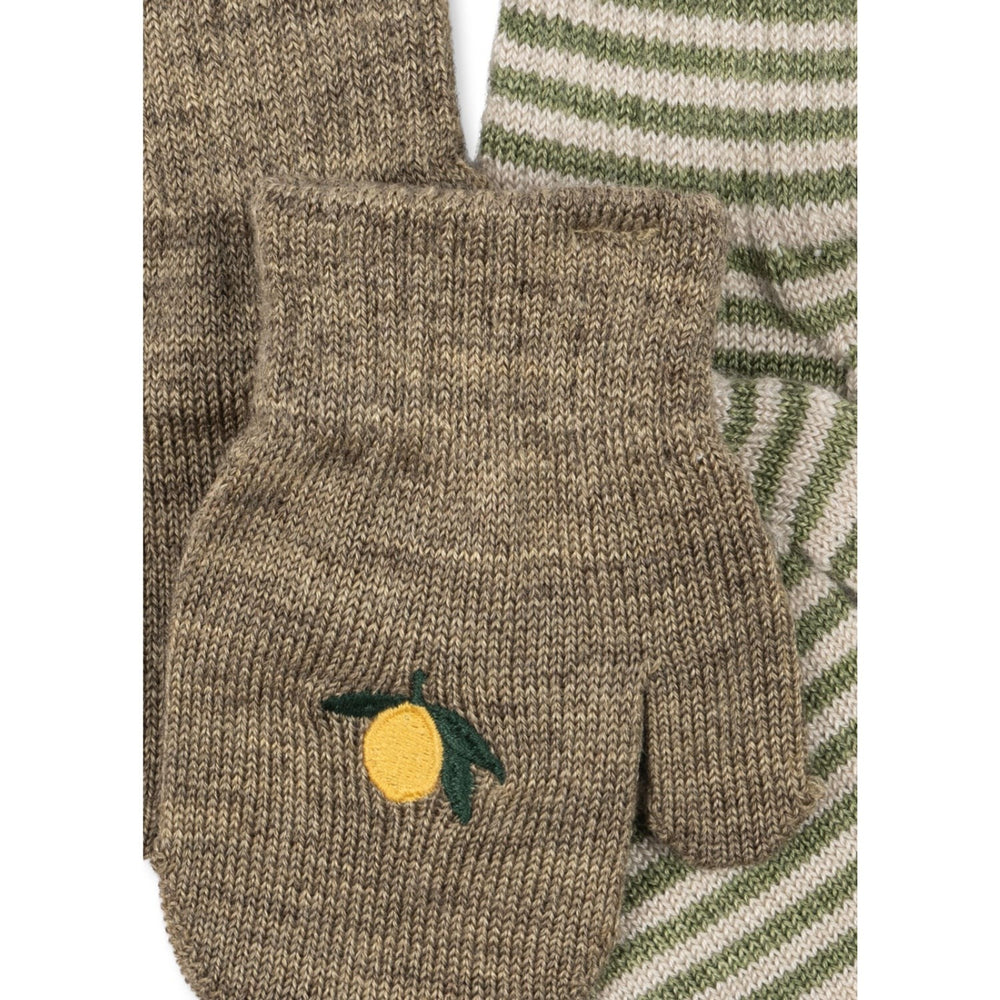 Køb Konges Sløjd Lemon/Stripe 2 Pak Filla Vanter