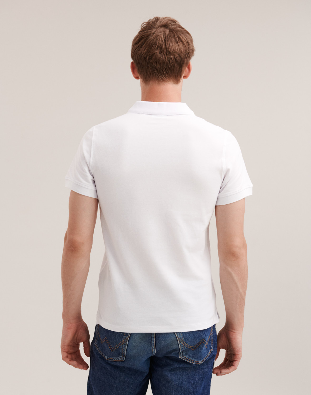 Poloshirt van katoen voor heren in Marineblauw
