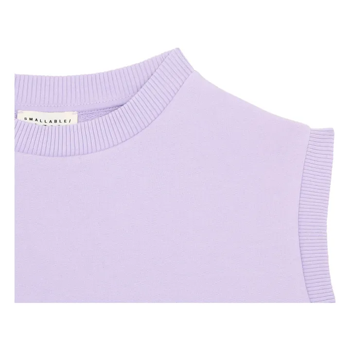 SMALLABLE BASICS Sweat shirts Fille Sans manches Molleton Coton Bio | Lilas