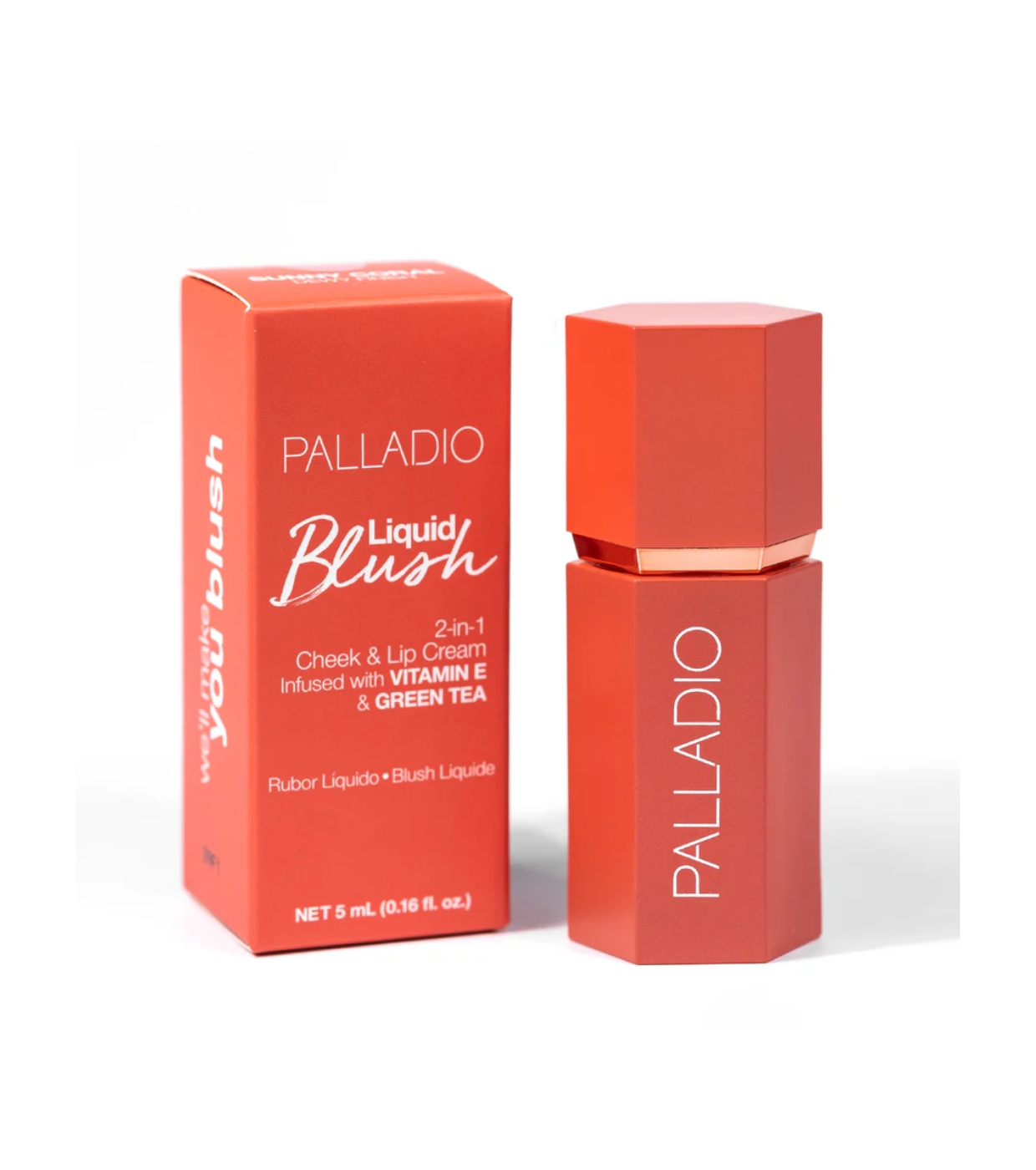 Palladio - Blush Líquido Dewy Finish - Sunny Coral