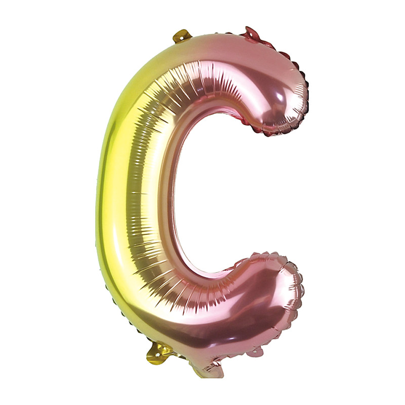 Folieballon C - regenboog metallic - 30 cm