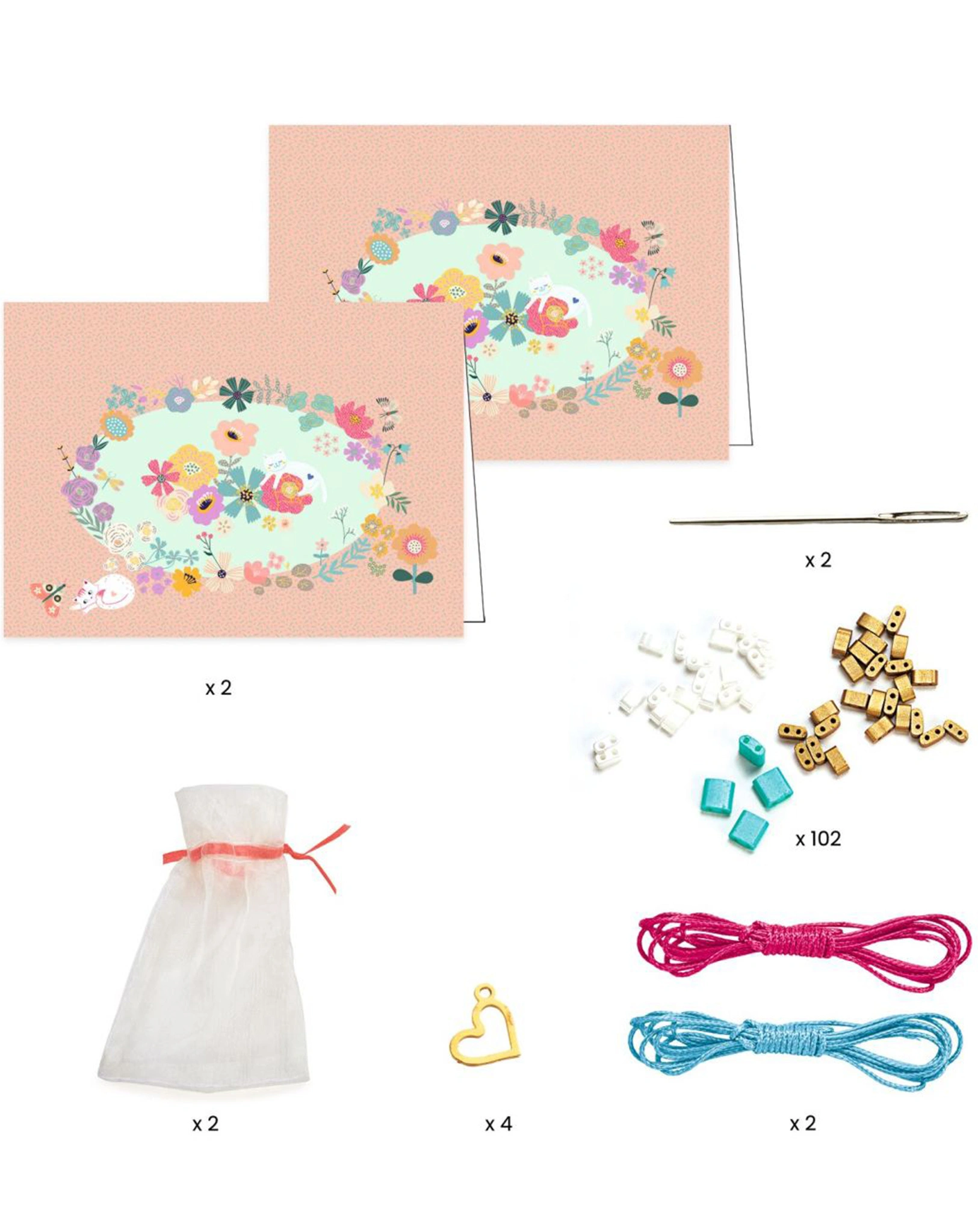 Freundschafts-Schmuckbastelset BLUMEN 114-teilig