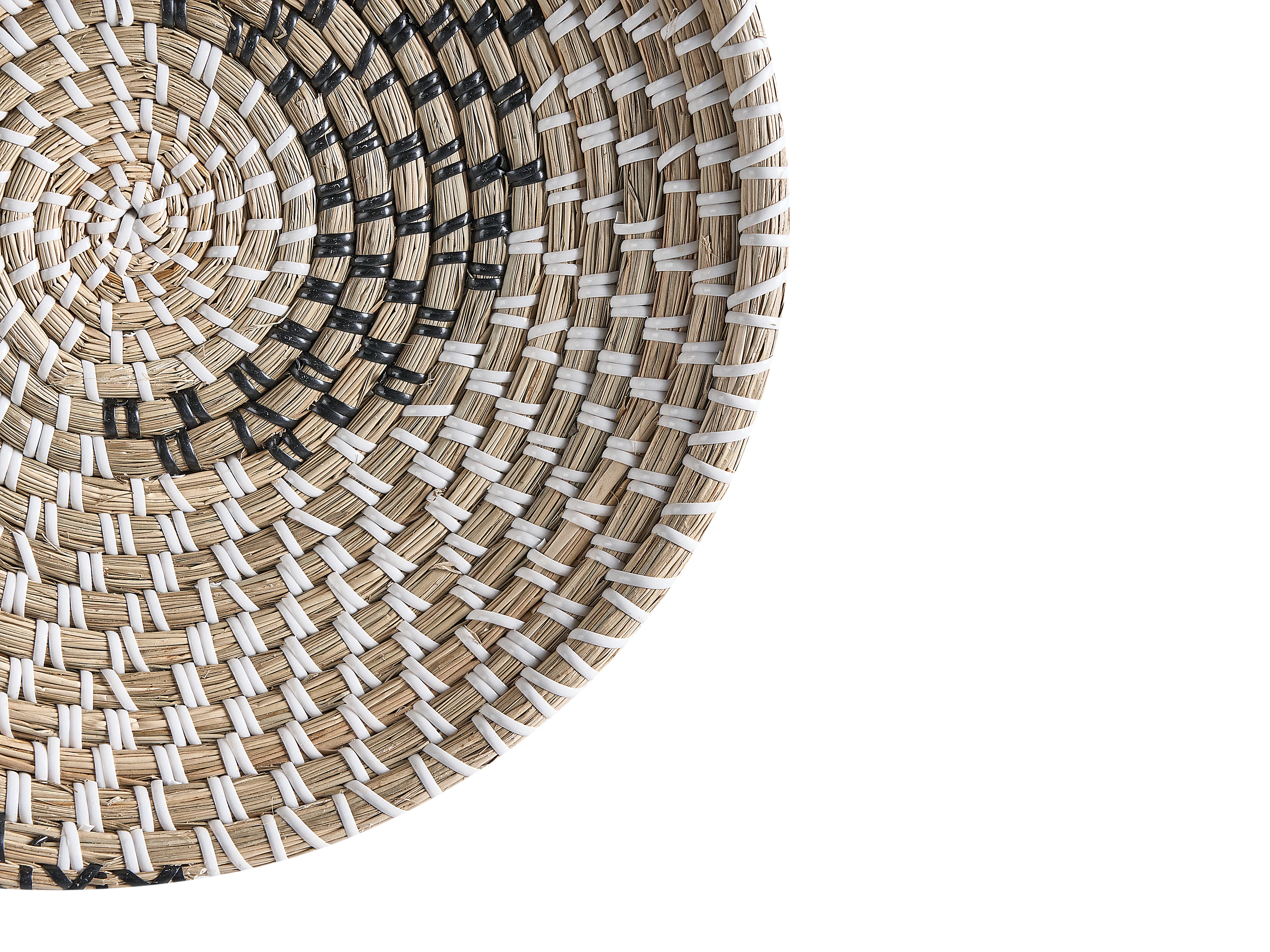 Set van 3 hangende decoraties CANTHO Zeegras 40/35/20 cm Zwart
