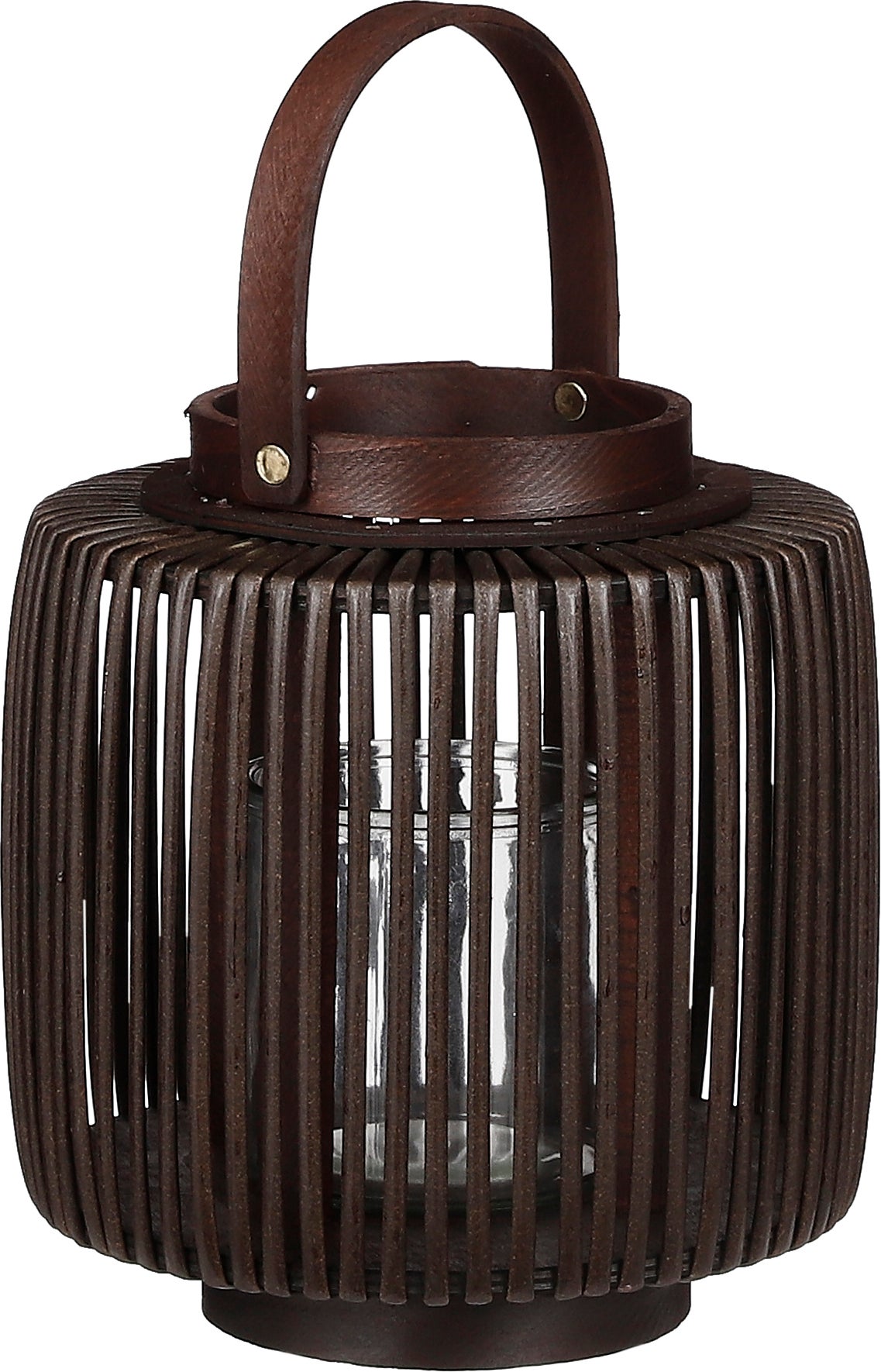 Mica Decorations windlicht Harvard bruin D 20 H 23 cm