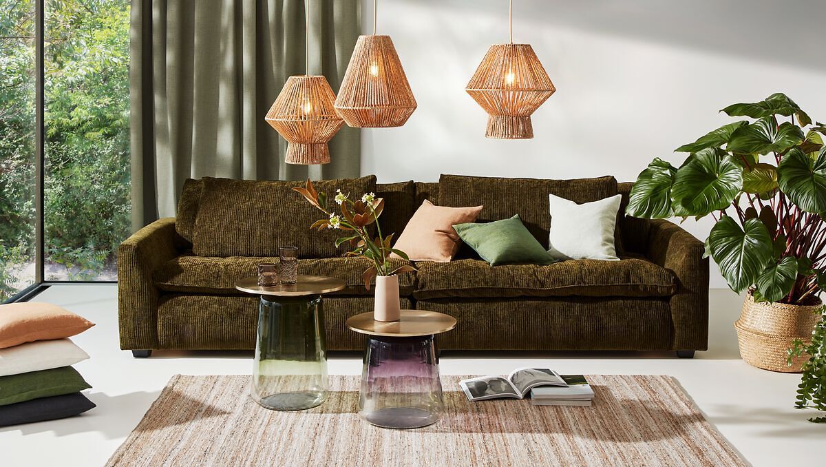 NOACK 3er-Sofa - Rost / B: 294.0 cm x T: 103.0 cm x H: 95.5 cm